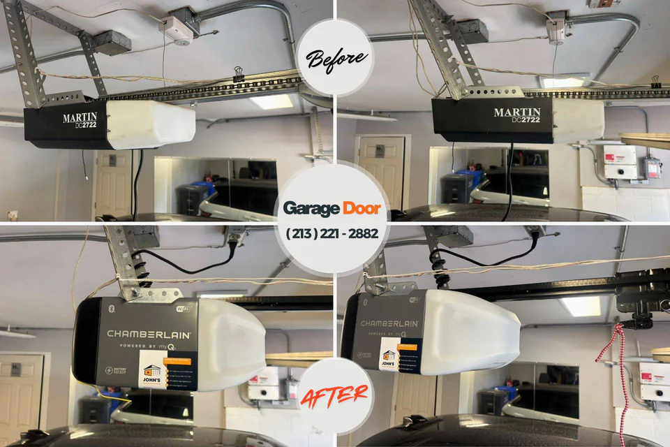 Before and after: garage door company Kersey, CO